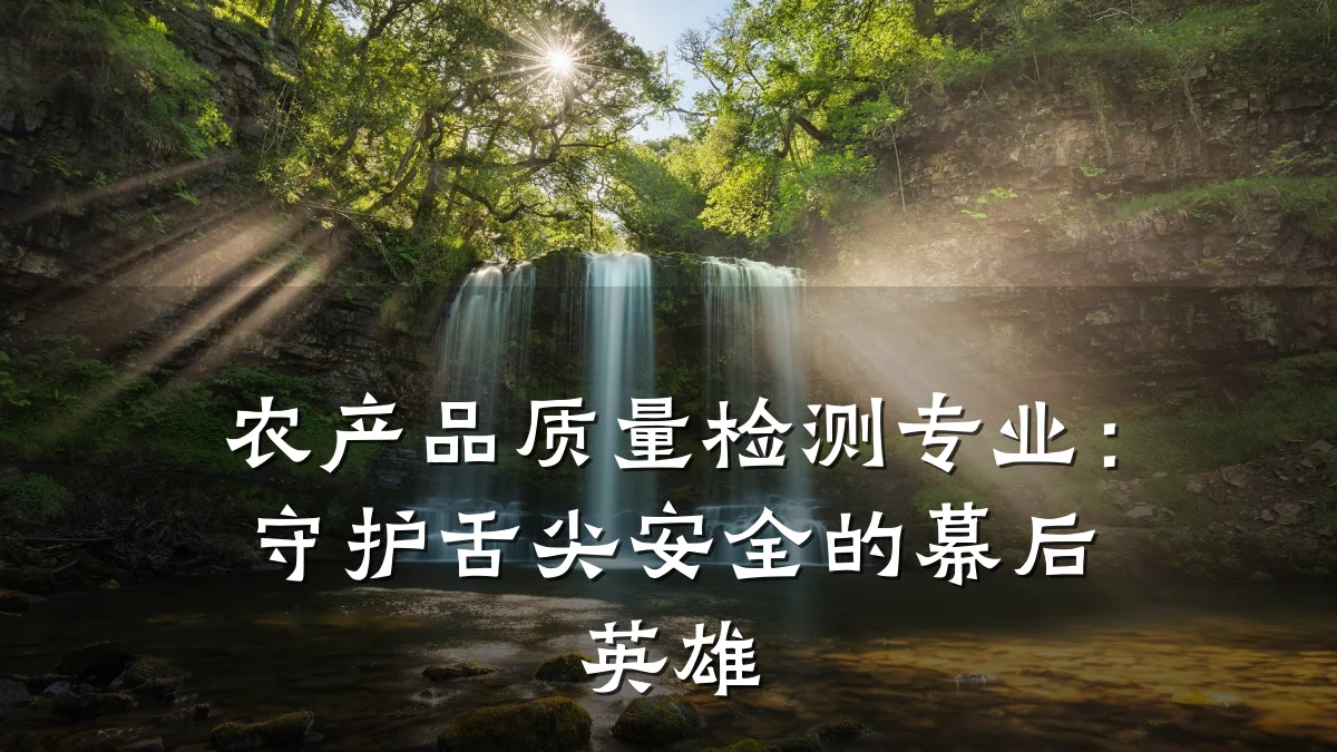 农产品质量检测专业:守护舌尖安全的幕后英雄