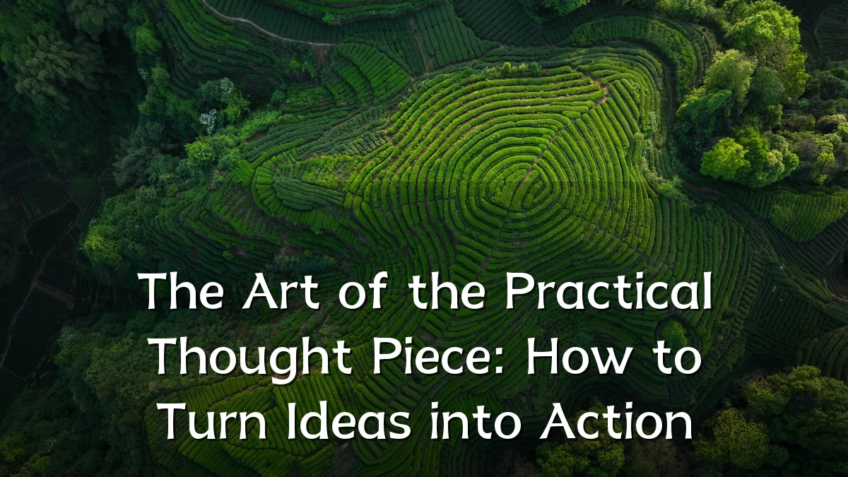 The Art of the Practical Thought Piece: How to Turn Ideas into Action