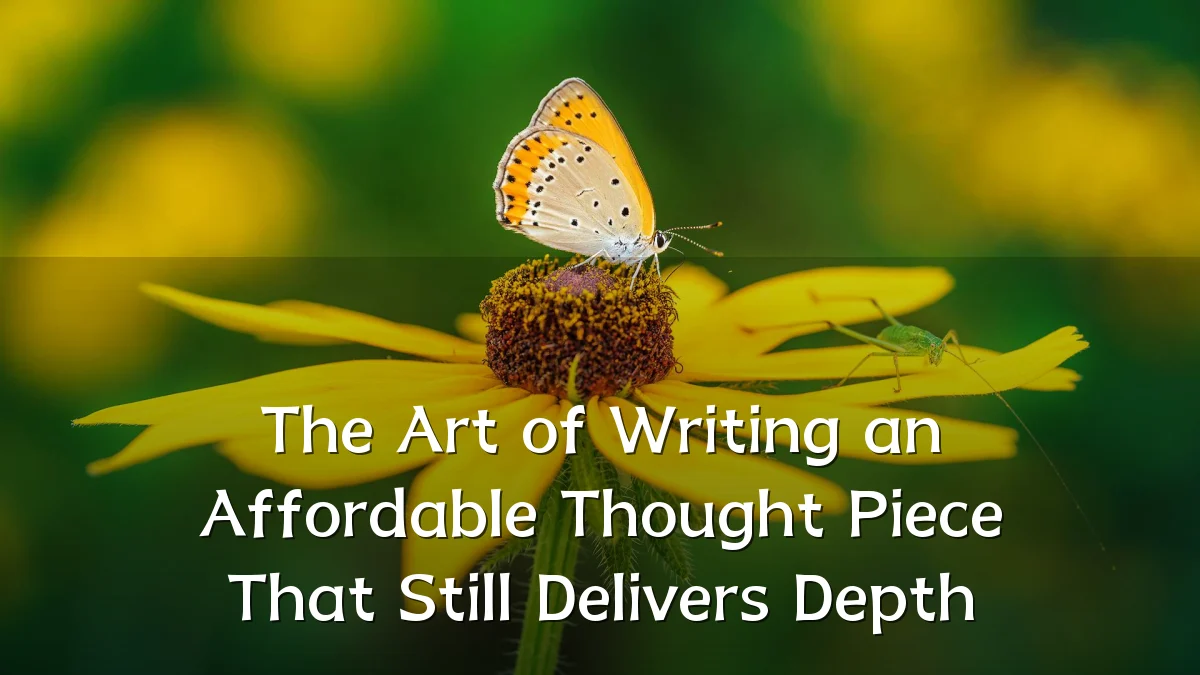 The Art of Writing an Affordable Thought Piece That Still Delivers Depth
