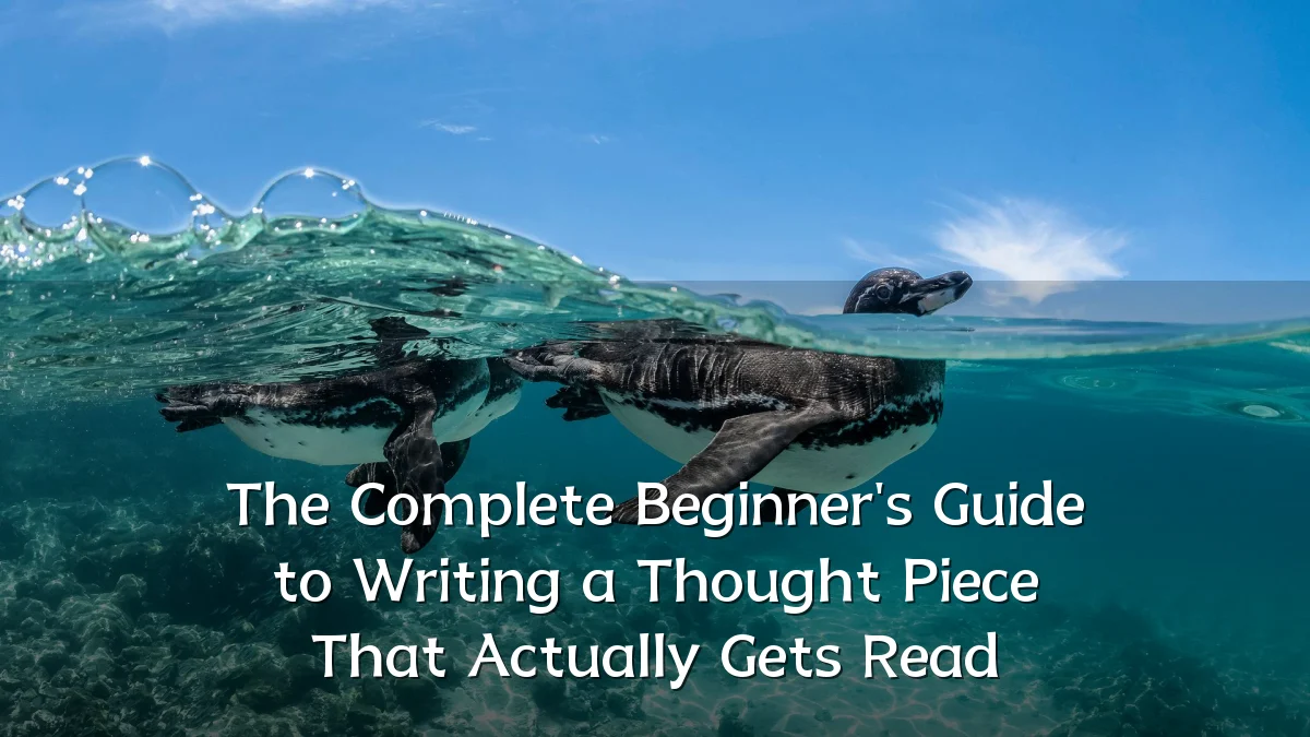 The Complete Beginner's Guide to Writing a Thought Piece That Actually Gets Read