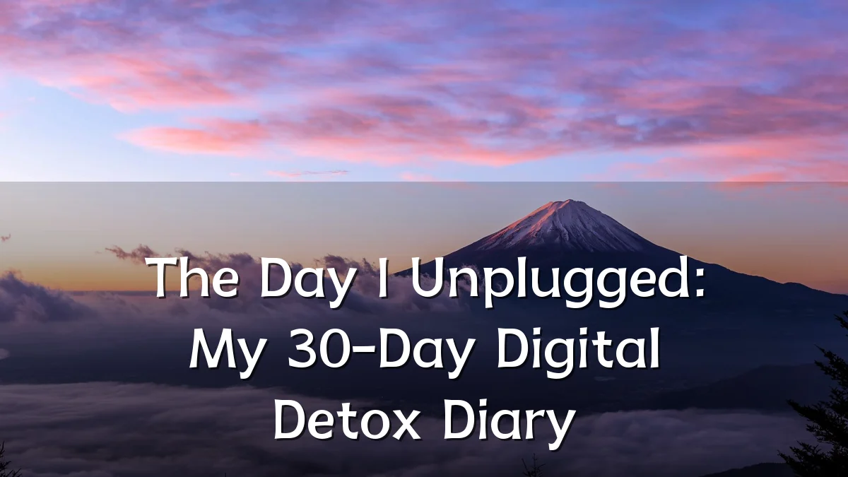 The Day I Unplugged: My 30-Day Digital Detox Diary