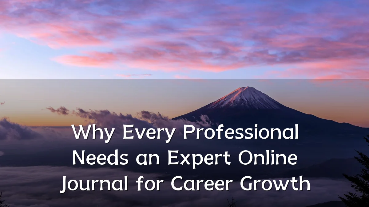 Why Every Professional Needs an Expert Online Journal for Career Growth