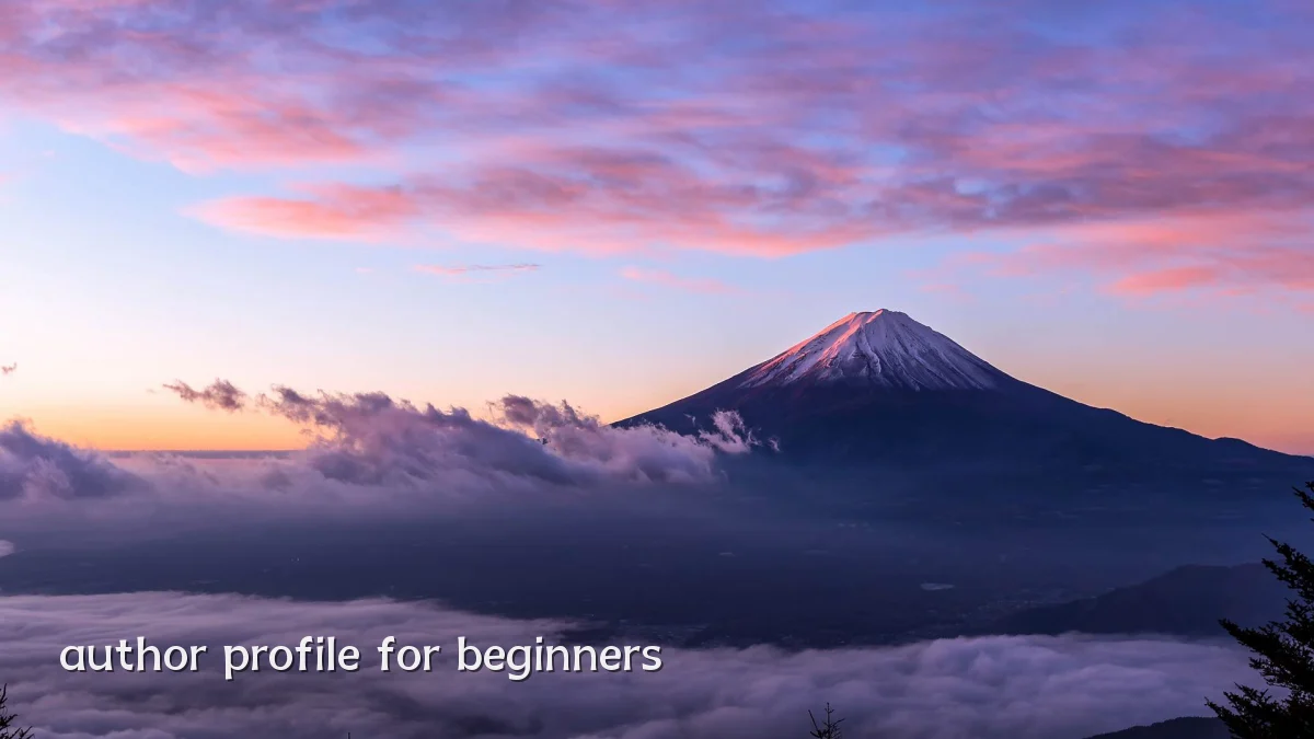 author profile for beginners